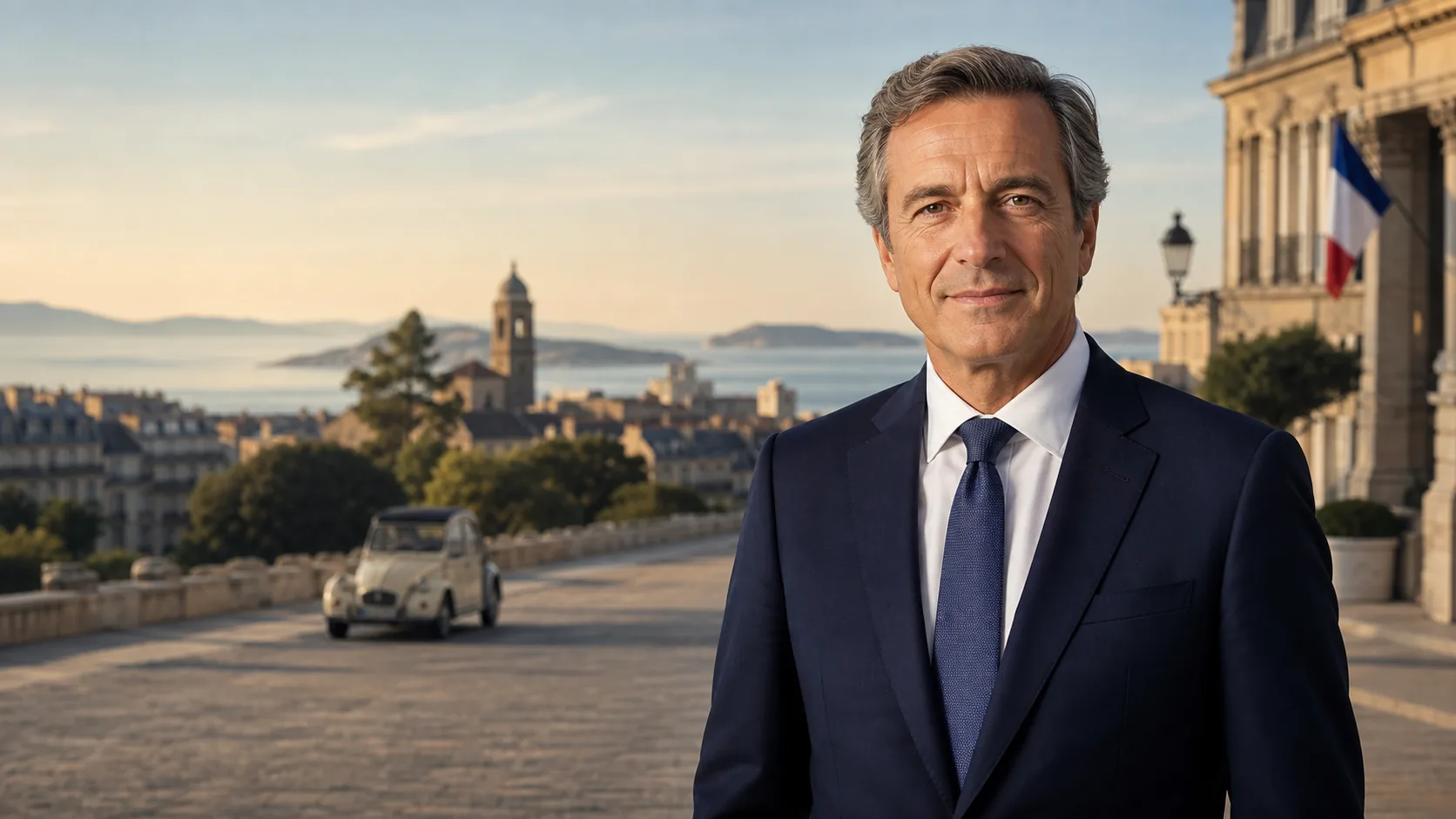 Vincent Ferrer devant un paysage français